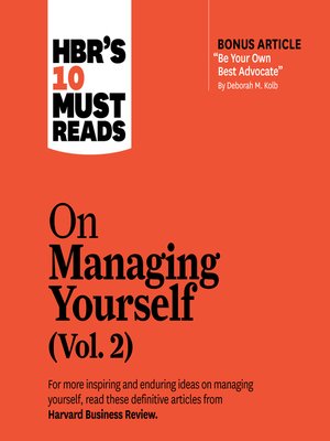 cover image of HBR's 10 Must Reads on Managing Yourself, Volume 2